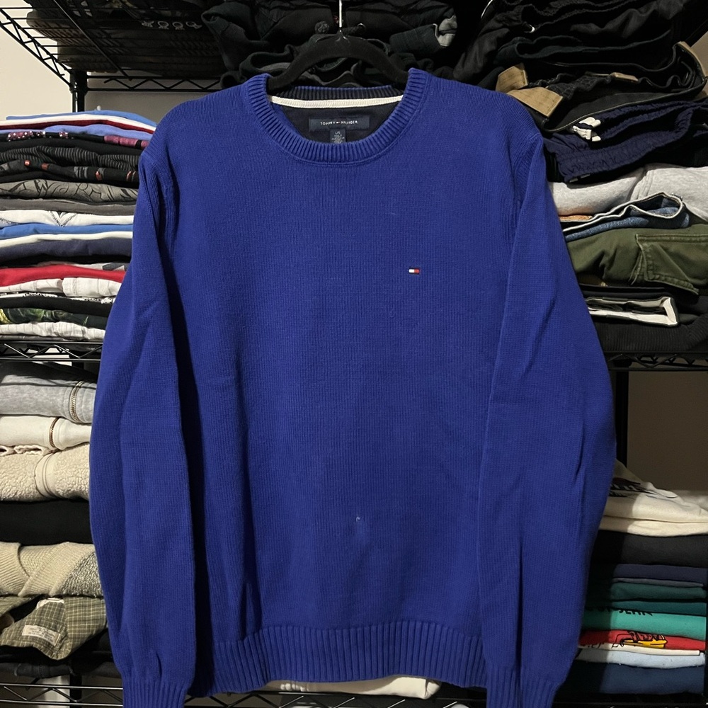 Tommy Hilfiger Men's Royal Blue Crewneck Sweater